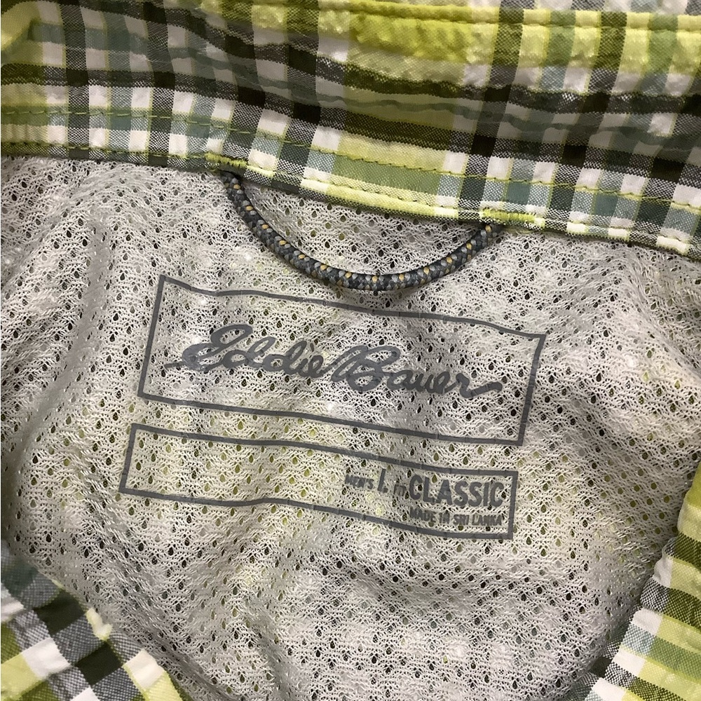 Eddie Bauer Men’s Plaid Button Down Classic Fit Shirt Short Sleeve - Picture 6 of 8